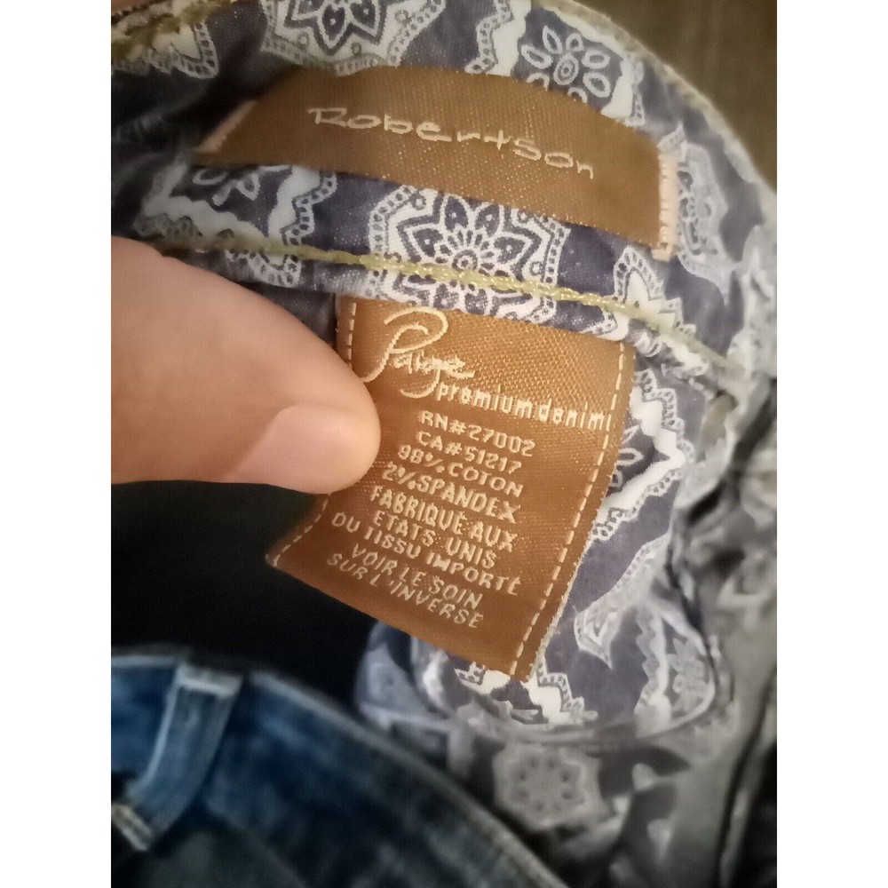 PAIGE Dark Blue Flare Jeans - Picture 7 of 14
